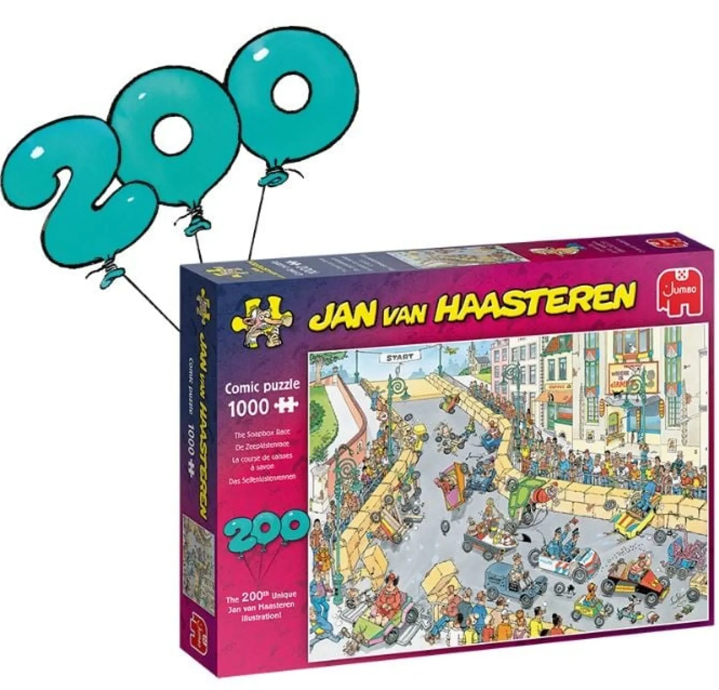 Jumbo La course de caisses à savon - Jan van Haasteren - puzzle de 1000 pièces