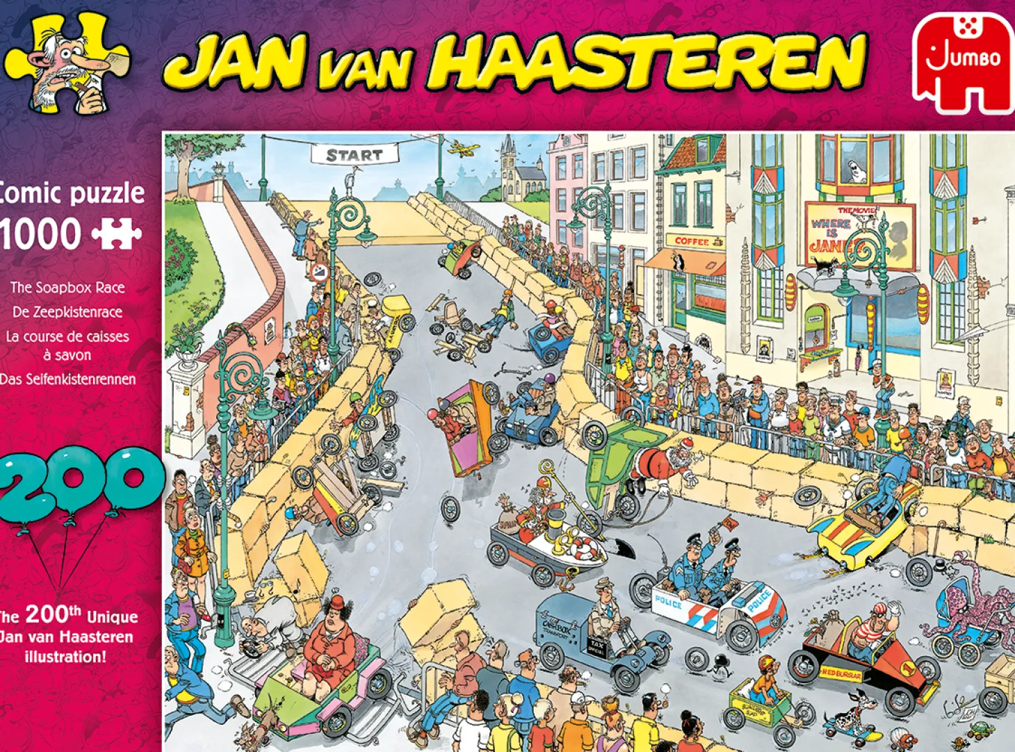 Jumbo La course de caisses à savon - Jan van Haasteren - puzzle de 1000 pièces