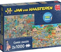 Jumbo Le magasin de musique / Départ en vacances - JVH - 2 x 1000 pièces - puzzles