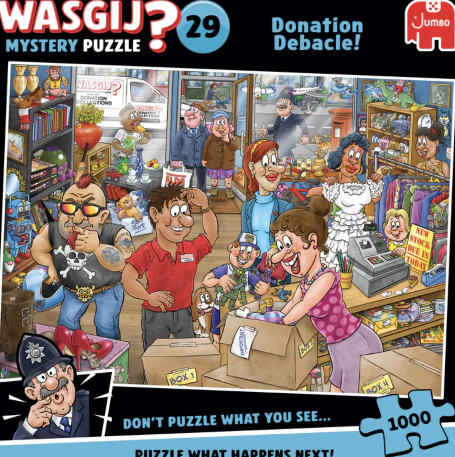 Jumbo PRE-ORDER - Wasgij Mystery 29 - Donation Debacle - 1000 pièces