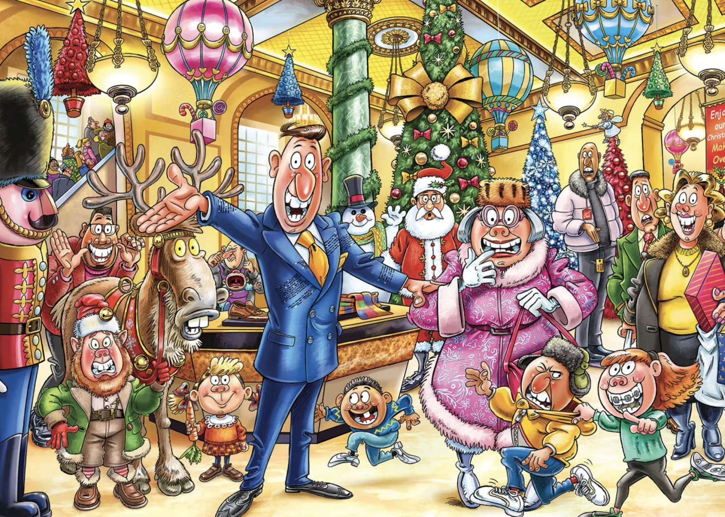 Jumbo PRE-ORDER - Wasgij Noël 21 - A Very Merry Makeover - 2 puzzles de 1000 pièces