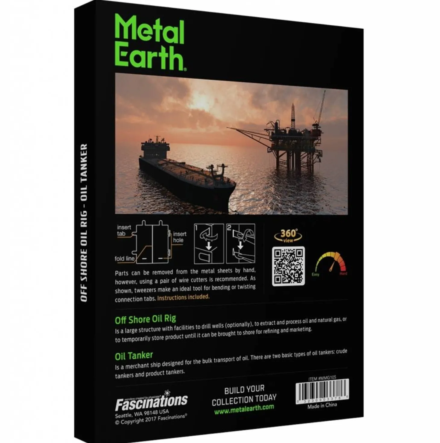 Metal Earth Plate-forme pétrolière et pétrolier - Gift Box - puzzle 3D