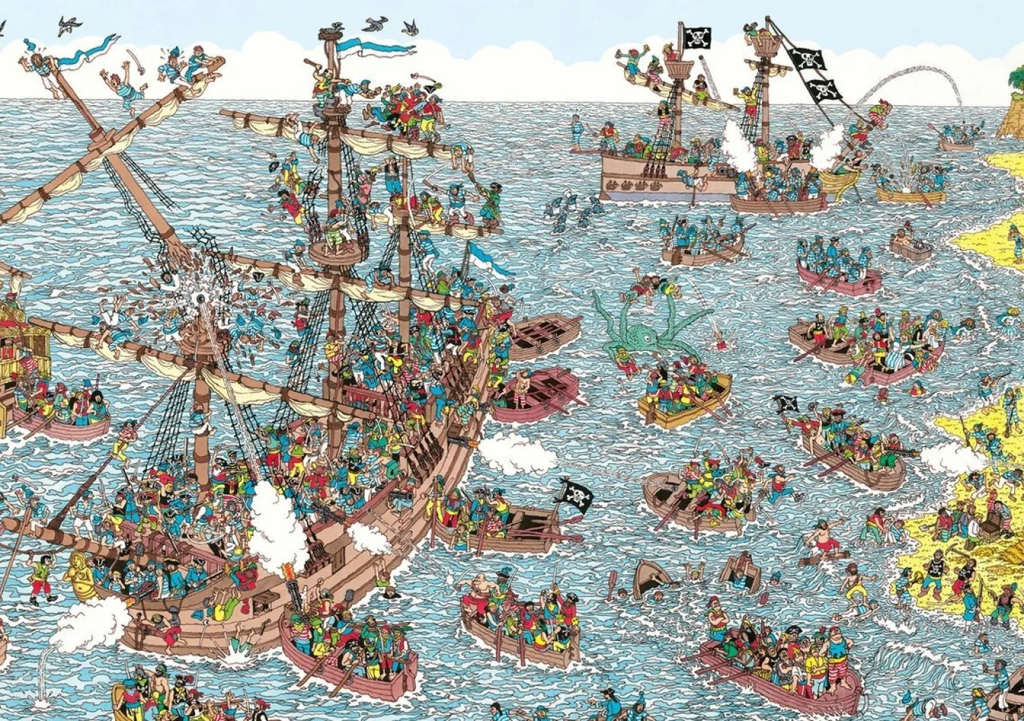Plenty Gifts Où est Wally - Avec les Pirates - puzzle de recherche de 1000 pièces