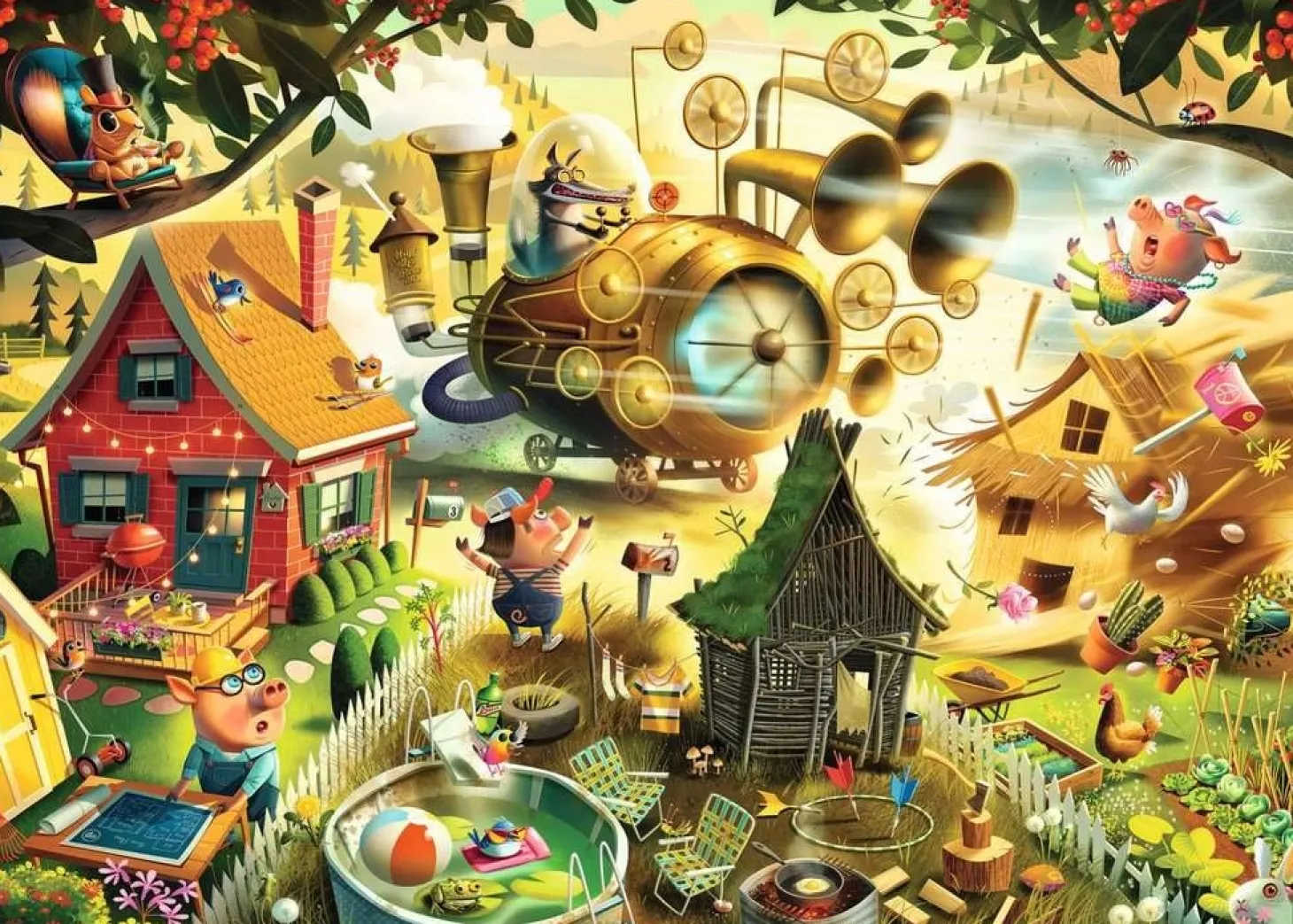 Ravensburger Attention, les petits cochons! - Dean MacAdam - puzzle de 1000 pièces