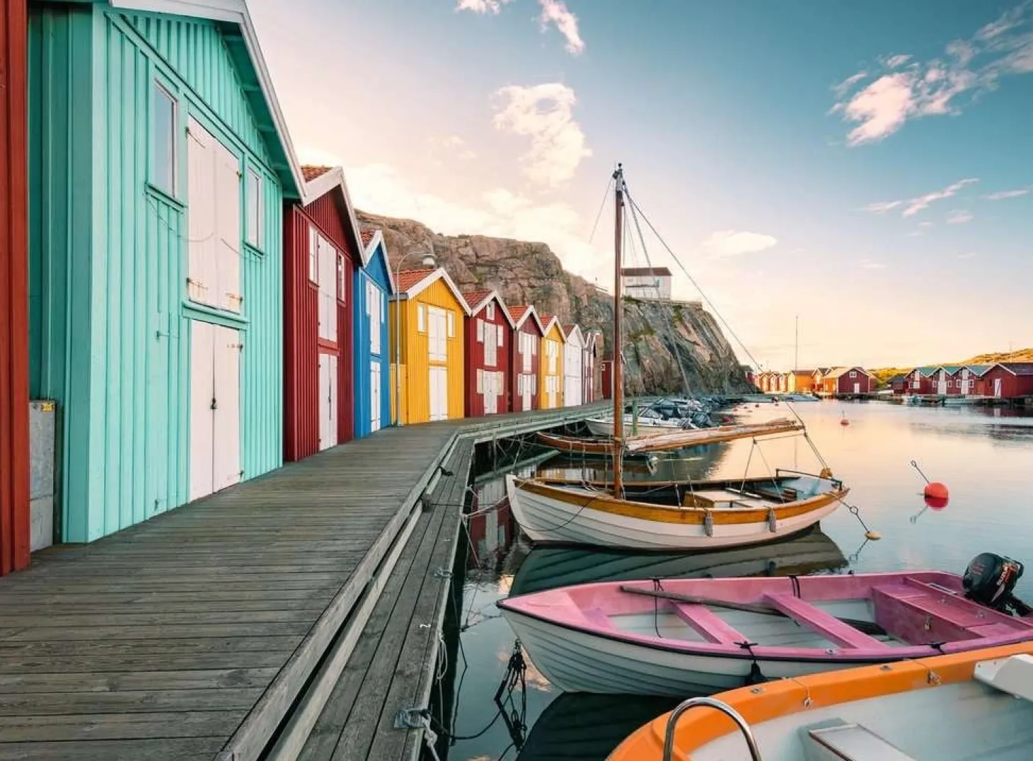 Ravensburger Chalets pour bateaux à Smögen, Suède - puzzle de 500 pièces