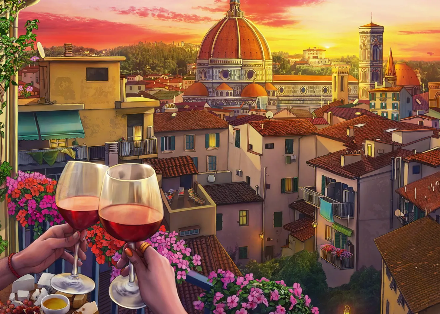 Ravensburger Cozy Wine Terrace - 500 pièces XL