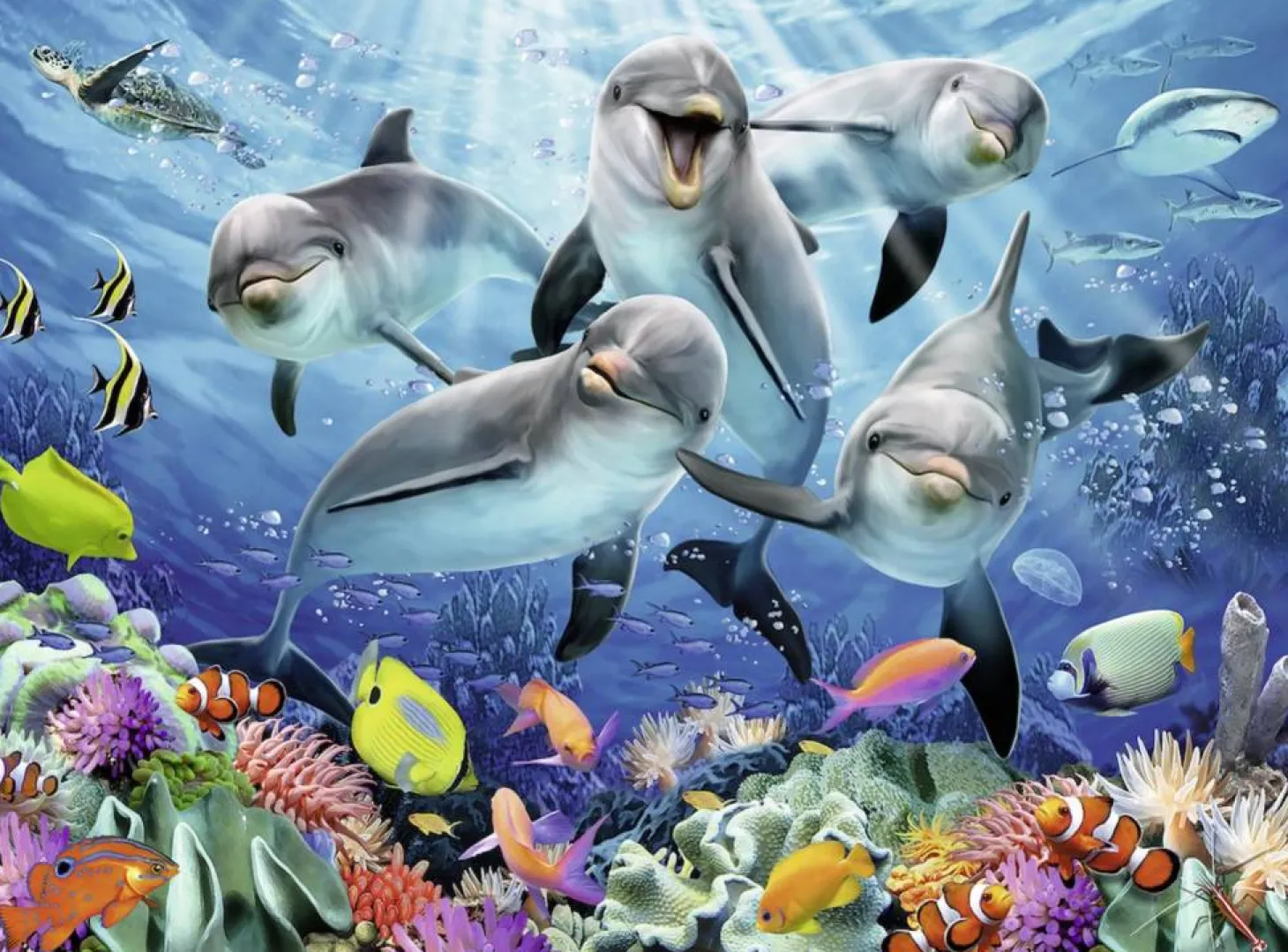 Ravensburger Dauphins sur le récif de corail - puzzle de 500 pièces
