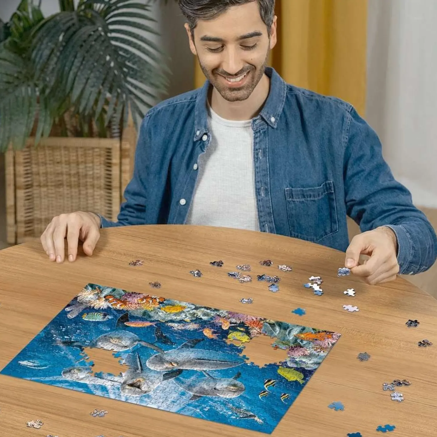 Ravensburger Dauphins sur le récif de corail - puzzle de 500 pièces