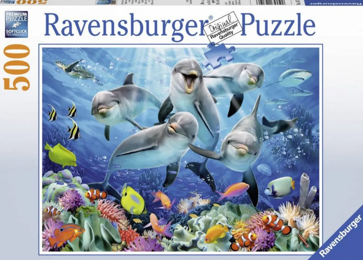 Ravensburger Dauphins sur le récif de corail - puzzle de 500 pièces