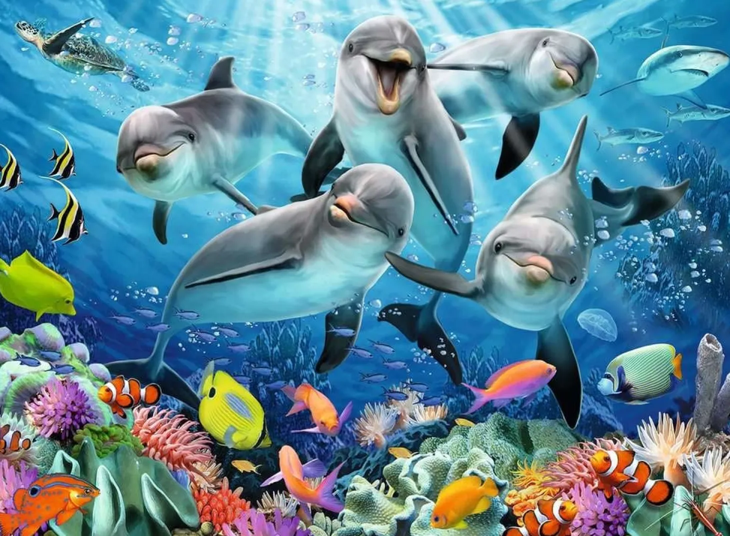 Ravensburger Dauphins sur le récif de corail - puzzle de 500 pièces