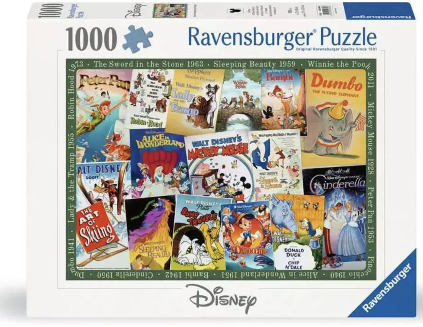 Ravensburger Disney Vintage Posters - 1000 pièces - Offre exclusive