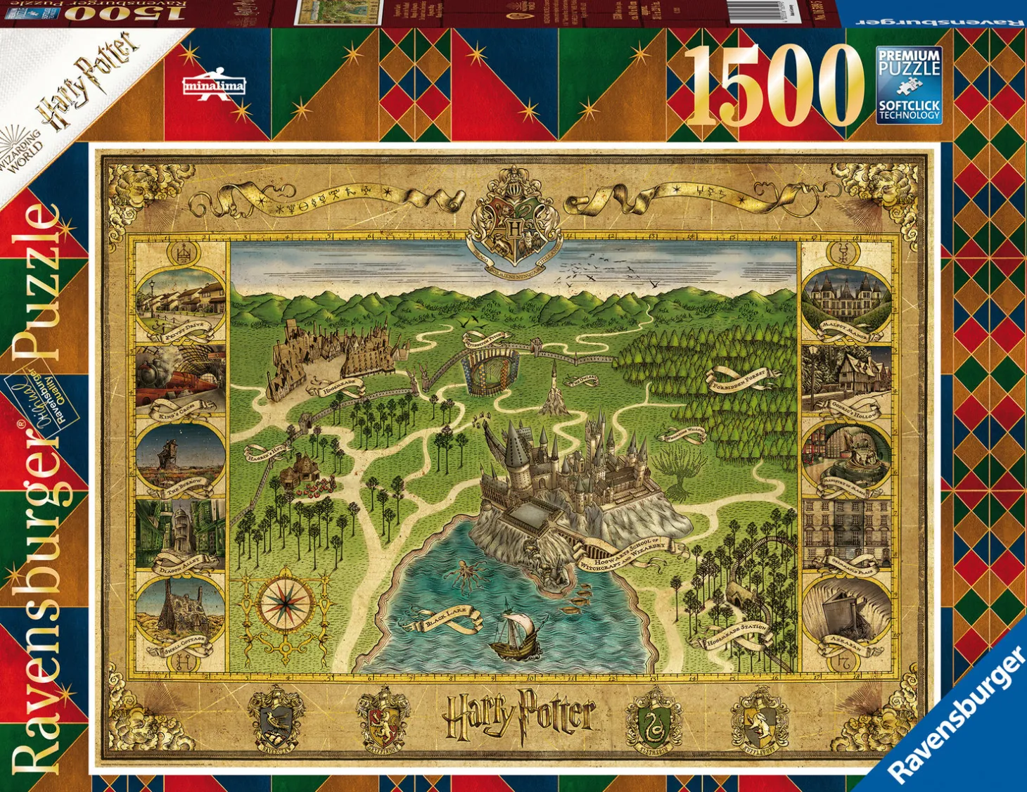 Ravensburger Harry Potter - Hogwarts Map - puzzle de 1500 pièces