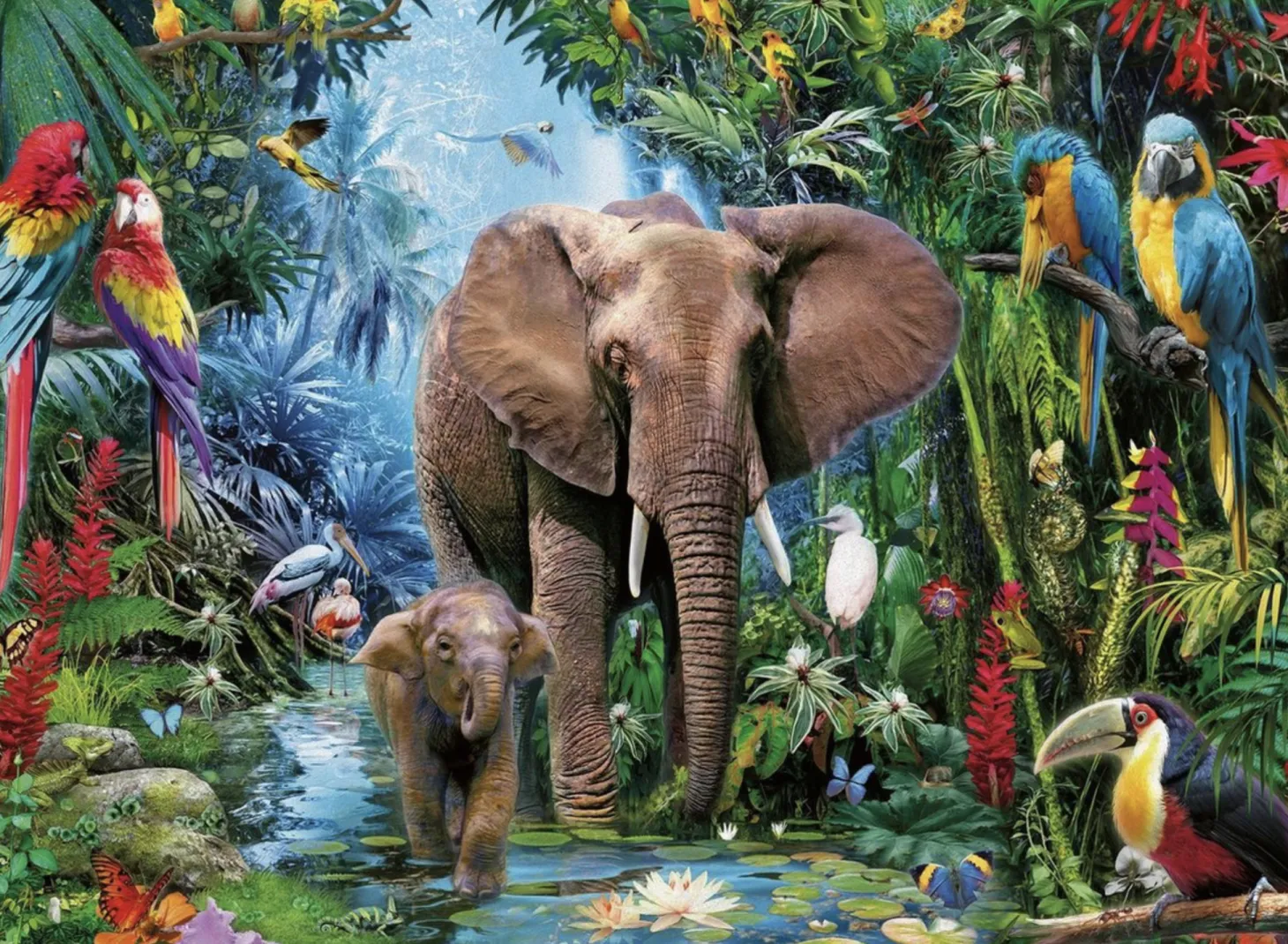 Ravensburger Éléphants de la jungle - puzzle de 150 pièces