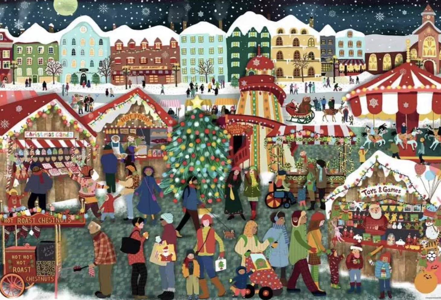 Ravensburger Marché de Noël - puzzle de 1000 pièces