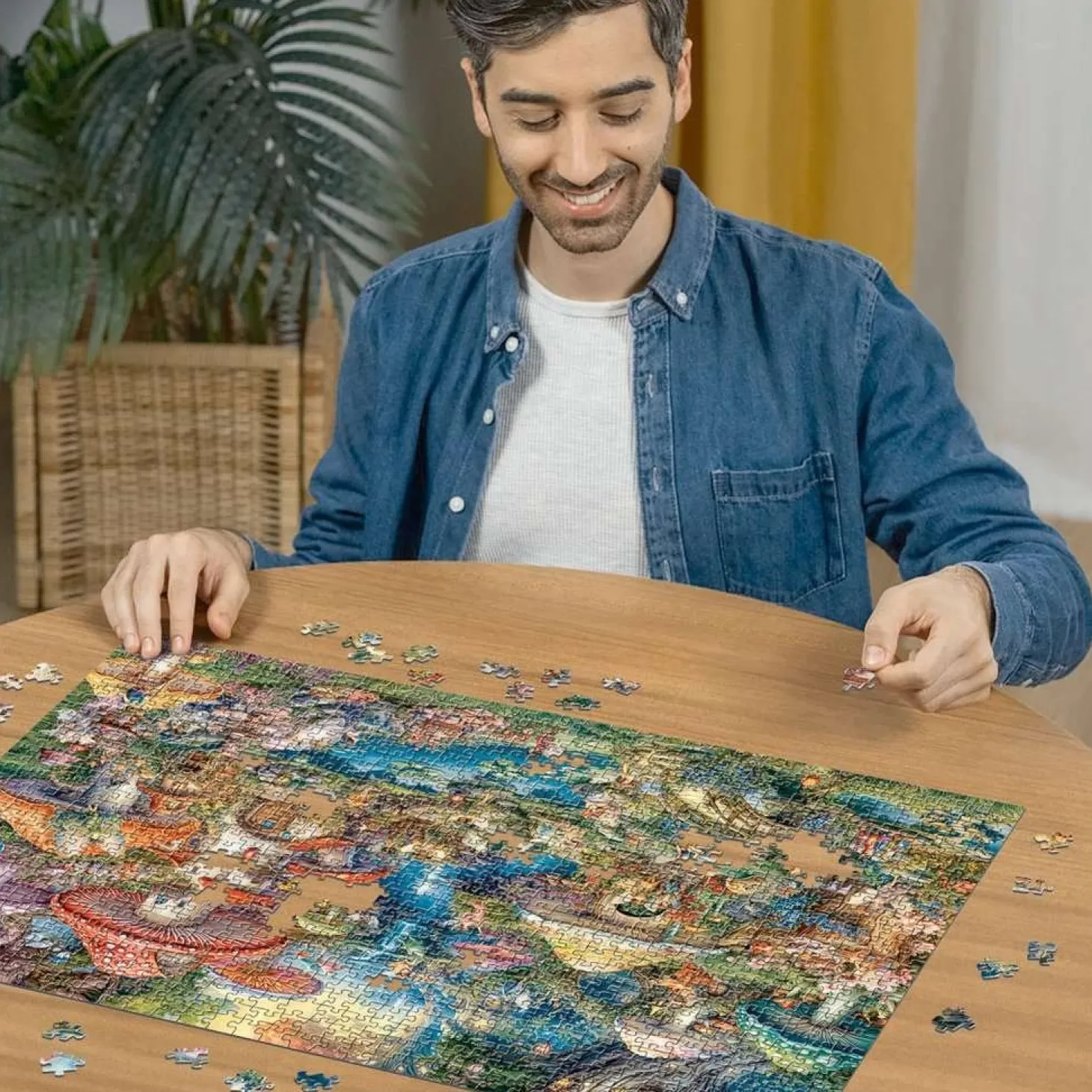 Ravensburger Merry Mushroom Village - Aimee Stewart- puzzle de 1000 pièces