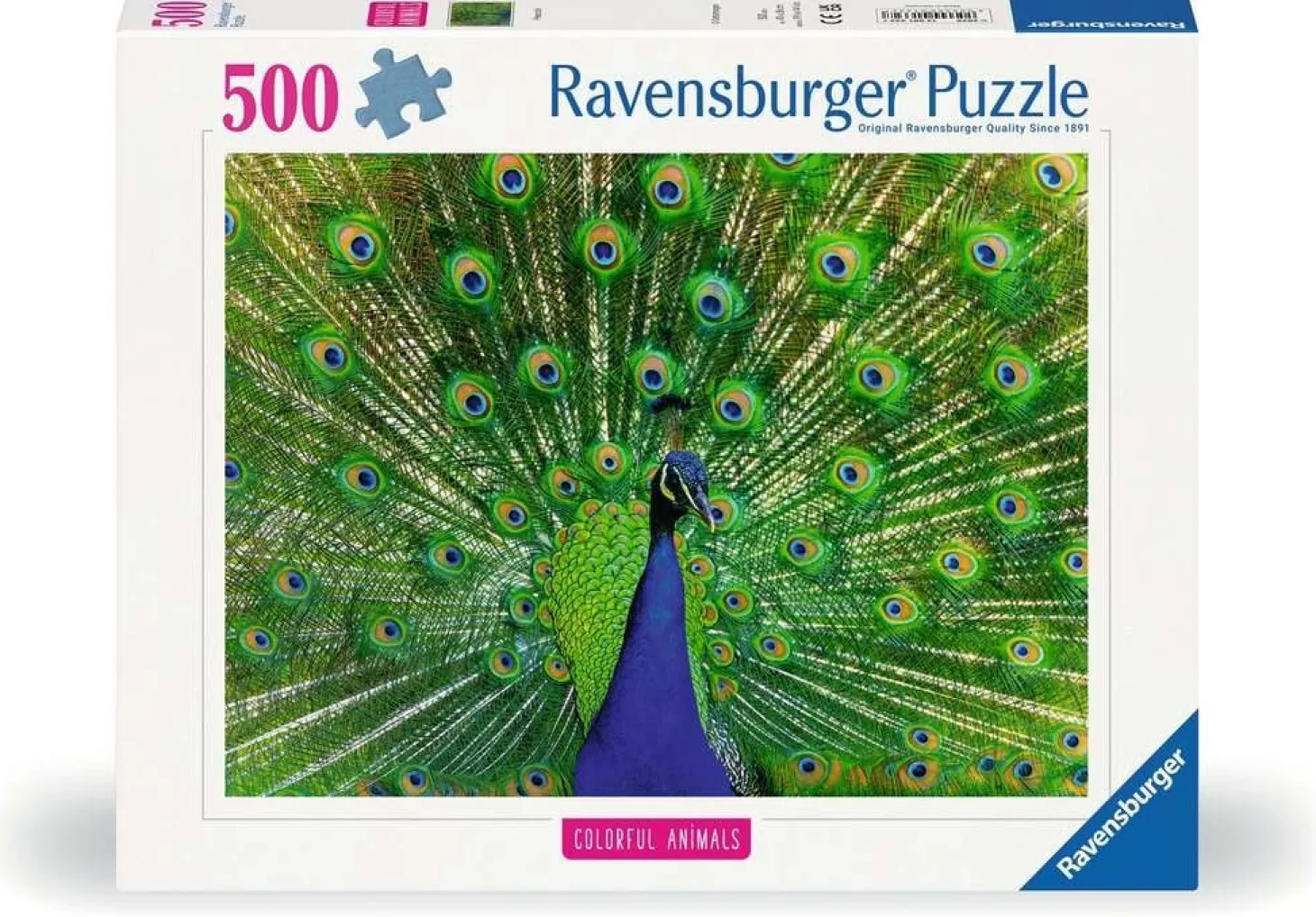 Ravensburger Paon - Colorfull Animals - puzzle de 500 pièces