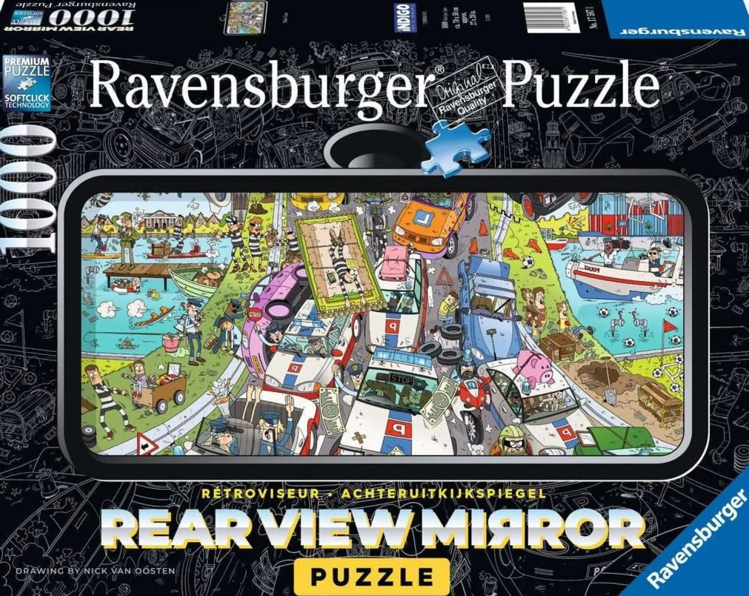 Ravensburger Poursuite de la police - Rétroviseur - puzzle de 1000 pièces