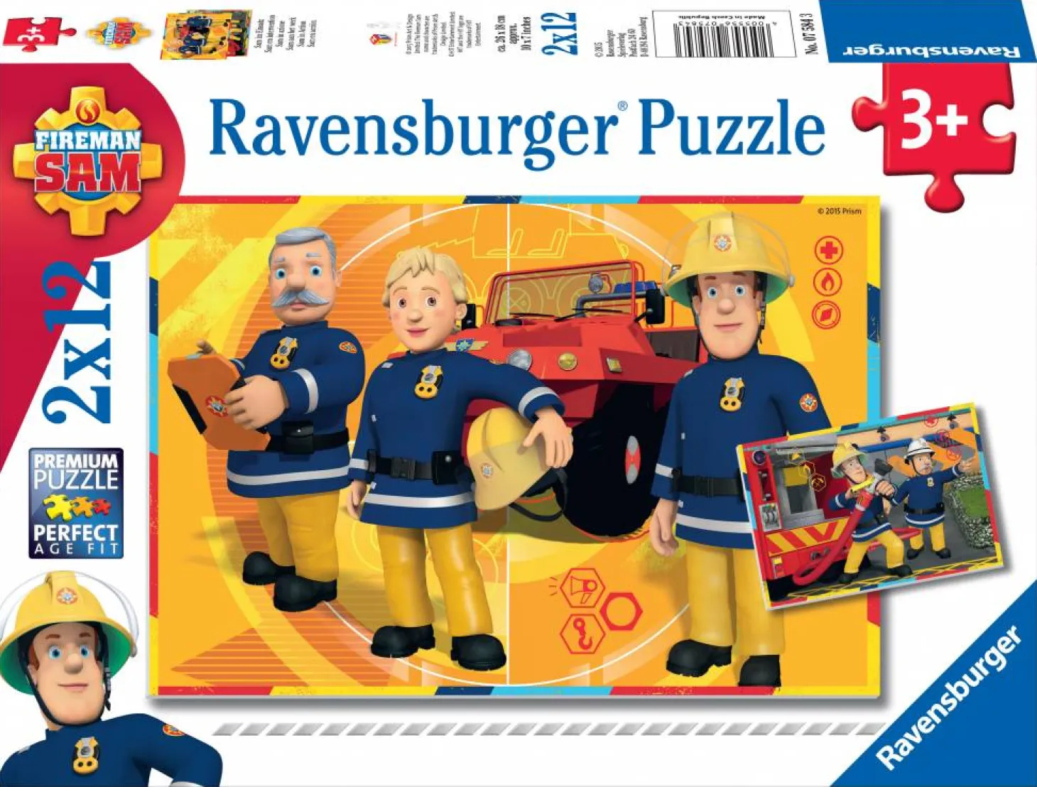 Ravensburger SAM pompier en action - 2 puzzles de 12 pièces