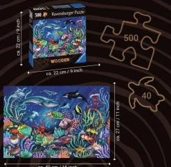 Ravensburger Sous la mer - Puzzle de contour en bois - 500 pièces