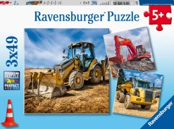 Ravensburger Véhicules de constructions - 3 puzzles de 49 pièces