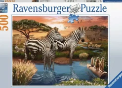Ravensburger Zèbres au point d'eau - puzzle de 500 pièces