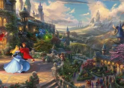 Schmidt La Belle au Bois Dormant dansant dans la Lumière Enchantée - Thomas Kinkade - puzzle de 1000 pièces