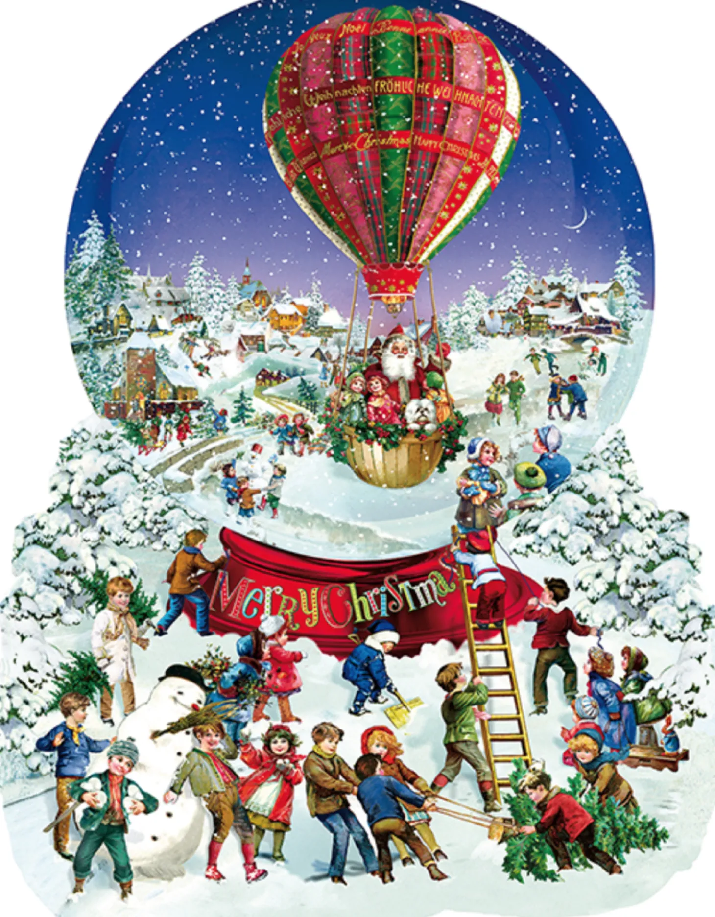 SUNSOUT Boule à neige à l'ancienne - puzzle de 1000 pièces