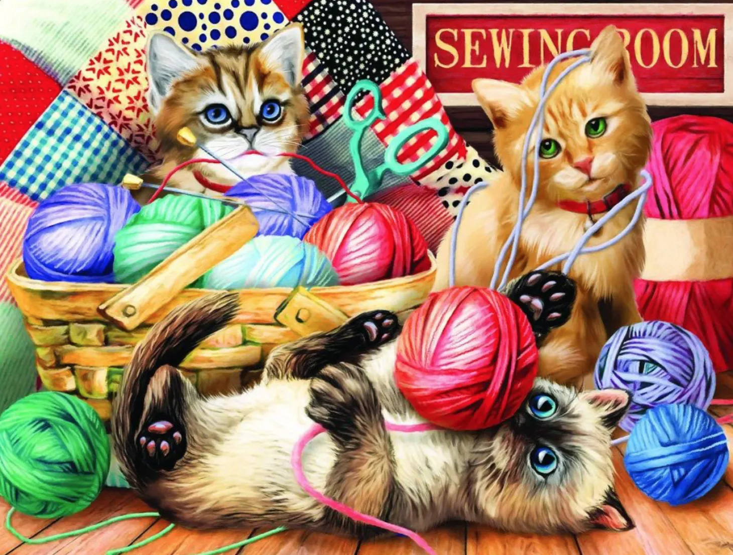 SUNSOUT Kitties Fun Time - puzzle de 500 XXL pièces