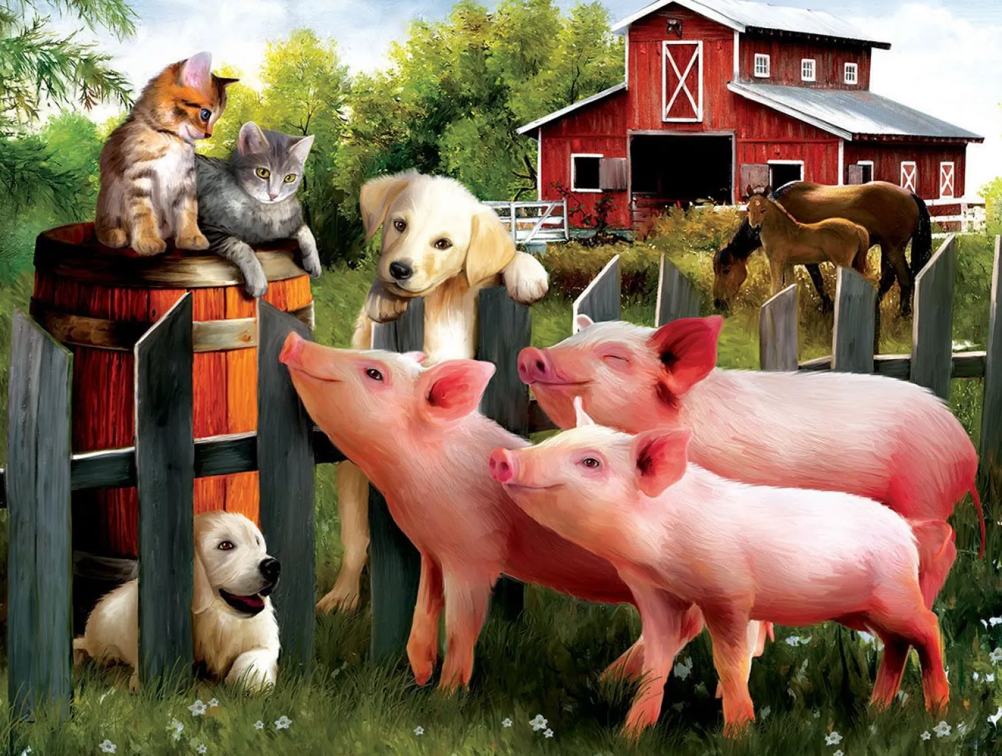 SUNSOUT Making New Friends - puzzle de 300 XXL pièces
