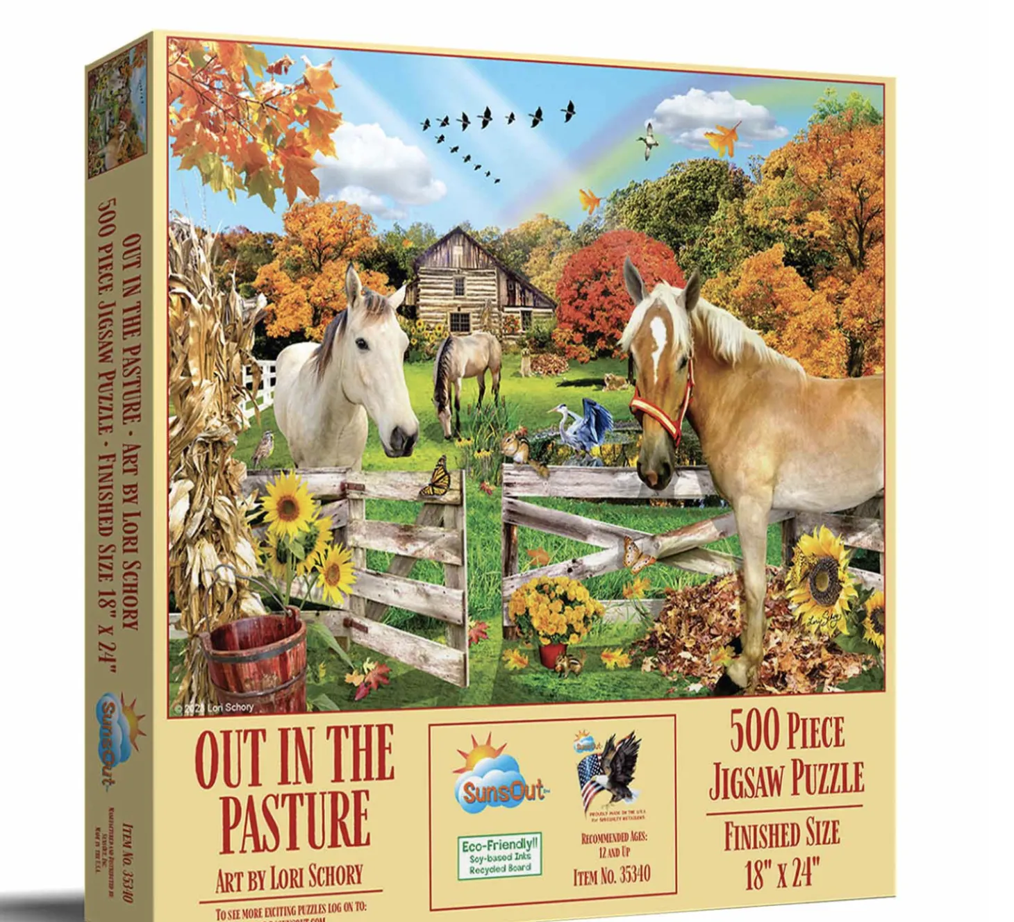 SUNSOUT Out in the Pasture - puzzle de 500 XXL pièces