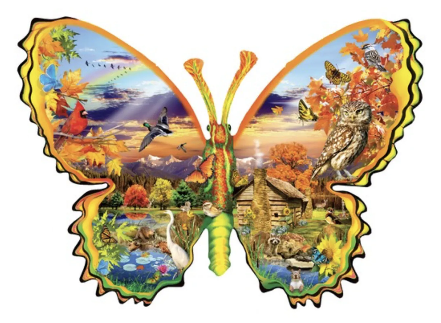 SUNSOUT Papillon d'automne - puzzle de 1000 pièces